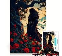Mourning Rogue Rose Tree Jigsaw Puzzles 1000 Piece for Teenagers Strengthen Memory Home Leisure Clean Edge Cherished Gift (38x52cm)