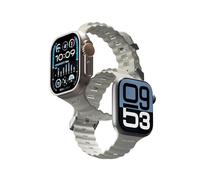 Mous Active Apple Watch Strap Compatible with Apple Watch 42mm 44mm 45mm 46mm 49mm, Durable Fluoroelastomer Band, Water-Resistant, Adjustable Band for iWatch Series 10-1, Ultra/Ultra 2/SE, Sand, Large