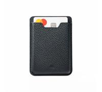 Mous MagSafe Compatible Wallet Card Holder - Cell Phone Magnetic Wallet for iPhone 17/16/15/14/13/12 Models - MagSafe Compatible Accessory - Black Leather