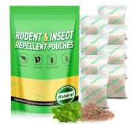 Mouse and Insect Repellent Pouches, Rodent Repellent 9 Pouches, Peppermint Oil Rat Repellent for Mice