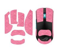 Mouse Anti Slip Grip Tape Compatible with ASUS ROG Harpe Ace Mouse Skins,Sweat Resistant,Sweat-Proof Grip, Protective Cover,Rose Pink Full