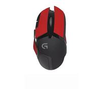 Mouse Anti Slip Grip Tape Compatible with Logitech G402 Gaming Mouse Skins,Sweat Resistant,Sweat-Proof Grip, Protective Cover,Red Half