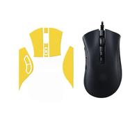 Mouse Anti Slip Grip Tape Compatible with Razer DeathAdder V2 Pro Gaming Mouse Skins,Sweat Resistant,Sweat-Proof Grip, Protective Cover,Yellow Half