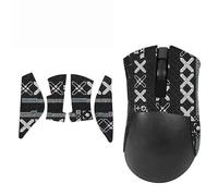 Mouse Anti-Slip Grip Tape, Grips Stickers for Razer DeathAdder V2X Hyperspeed Gaming Mouse,Black White Half