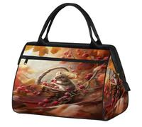 Mouse Autumn Berries Travel Duffle Bag for Women Men Kids Boys Girls Weekend Overnight Bags 24 L Holdall Tote Cabin Bag for Sports Gym Yoga