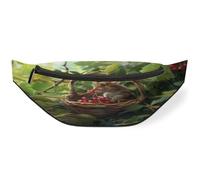 Mouse Berries Waist Bag Pack for Women Men Kids Girls Boys Fanny Pack Bumbags Pouch Purses Belt Bag for Travel Sport Running