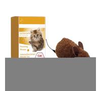 Mouse Cat Toi - Funny Cat Toy | Plush Kitten Game | Automatic Squeak Interactive Kitten Violin | Soft Stiming Pet Move Mouse with a Squeak Sound for Exercise, Exercise