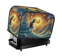 Mouse catching the sun Toaster Cover 2 Slice, Waterproof Bread Machine Covers with Pockets Universal Size Kitchen Small Appliance Cover with Handle, Dust and Fingerprint Protection
