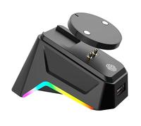 Mouse Charging Dock Compatible with Logitech GPW4/GProX/G502/X/G903, RGB Magnetic Charging Stand with USB Receiver Slot (Black)