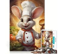 Mouse Chef Cooking 1000 Piece Jigsaw Puzzle for Teenagers Wise Think Toy Easy Leisure Tight Cut Amazing Present (50x75cm)