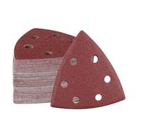 Mouse Detail Sander Pads, MOLENCO 72 Pcs Sandpaper for Electric Sander, 6 Holes Hook and Loop Triangule Sanding Pads for Delta Sanders, Grit 40/60/80/120/180/240