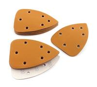 Mouse Detail Sander Sandpaper Hook and Loop, 40 PCS 320 Grit Aluminum Oxide 6 Holes Triangle Sandpaper for Detail Mouse Sander Pattern Artificial Stone, Furniture, Metal, Automobile by MAXMAN.