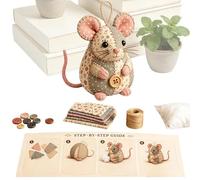 Mouse DIY Sewing Kit,Small Mouse Ornament DIY Craft Kit,Creative Animal Sewing Project | for Beginners Adults Hobbyists Enthusiasts Family Home Birthday Holiday