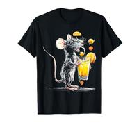 Mouse Drawing Fruits Animal Motif Fun Artwork Mouse T-Shirt