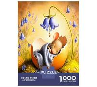 Mouse Egg Flower 1000 Piece Jigsaw Puzzle Bundle Whimsical Critter Charm Classic Jigsaw Puzzle Thick Cardboard Teen Puzzle Fans 12-18 Logic Skill After-School Party Game Best Gift Lovers 38x26cm/1000p