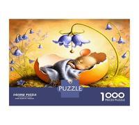 Mouse Egg Flower 1000pc Classic Jigsaw Puzzle Whimsical Critter Charm Jigsaw Puzzle Bundle Extra-Thick Cardboard Collector Mind Relaxation Travel Office Break Holiday 38x26cm/1000pcs