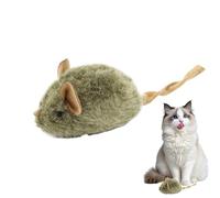 Mouse for Cats - Plush Toy 14 x 4.5 cm | Sound Toy for Interactive Chew Cats, Indoor Play, Realistic Animal Sounds, Plush Interactive Chew Catcher, Mouse, Gr