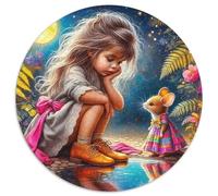 Mouse Girl 1000 Teile Puzzle Für Erwachsene Bildungspiele Stresslindernde Unterhaltung Teamgeist Pflegen Für Die Ganze Familie, Geschenke Für Frauen & Männer 1000pcs (67.5x67.5cm)