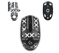 Mouse Grip Tape for Logitech G305, 1-Set Full Coverage Replacement Mouse Feet Pads, Mouse Grip Tape with Ultra-Thin Design, Sweat Absorbing, Anti-Slip Grip Stickers, Black
