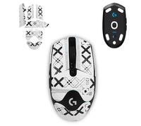 Mouse Grip Tape for Logitech G305, 1-Set Full Coverage Replacement Mouse Feet Pads, Mouse Grip Tape with Ultra-Thin Design, Sweat Absorbing, Anti-Slip Grip Stickers, White