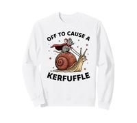 Mouse Hero Riding Snail Funny Animal Troublemaker Humor Sweatshirt
