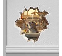 Mouse Hole 3D Wall Sticker, Funny Mouse Hole Wall Decal Realistic Mouse Hole Wall Stickers Mouse Hole Decal for Children's Room, Living Room, Nursery Bedroom (Style1)