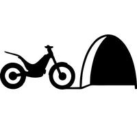 Mouse Hole/House Skirting Board Laptop Car Bumper Window Sticker Decal Wall Art - MH006 - Motor Bike