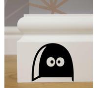 Mouse Hole Skirting Board Sticker Cut Out Black Vinyl Decal Self Adhesive Sticker 80mm x 80mm