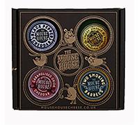 Mouse House British Cheddar Cheese Gift Set - 4 x 200g Waxed Truckles | Gourmet Cheese Selection Box | Vintage, Smoked, Truffle & Caramelised Onion Cheddar | Cheese Hamper for Foodies & Gifts