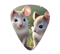 Mouse In Love Multi-Thickness Guitar Pick Set 12 Pieces Clear Tone Comfortable Feel Strong Wear Resistance And Toughness Comes With Transparent Box