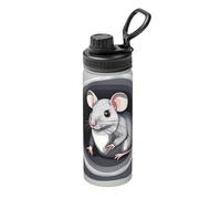 Mouse in the Hole 18OZ sports thermos bottle, stainless steel, full print, suitable for outdoor, commuting, camping stool