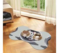 Mouse in the Hole Bone Shaped Absorbent Dog Feeding Mat