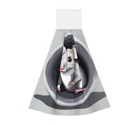 Mouse in the Hole Hangable portable towel, velvet super absorbent kitchen towel, children's adult bathroom kitchen hanging towel