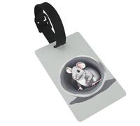 Mouse in The Hole Luggage Tag - Essential for Travelers - Suitable for Travel Bags and Suitcases