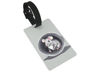 Mouse in The Hole Luggage Tag - Essential for Travelers - Suitable for Travel Bags and Suitcases