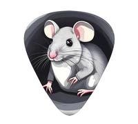 Mouse in the Hole Printed guitar picks for acoustic, electric, and band players, 12 pieces in 3 different thicknesses