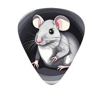 Mouse in the Hole Printed guitar picks - three thicknesses: thin, medium and thick, suitable for electric guitar, bass and ukulele.