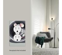 Mouse in The Hole Printed Wall Plate PC Material Impact Resistant UK Standard Heat Resistant Residential Commercial