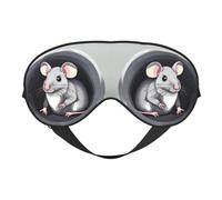 Mouse in The Hole Prints Double-Sided Eye Mask Adjustable Design Light-Blocking and Breathable Suitable for Rest and Travel.