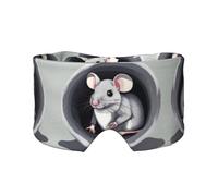 Mouse in The Hole Unisex Side Sleeping Headband, Sleeping Eye Mask and Ear Muffs, (26.8 * 4.3 inches), Indoor and Outdoor Travel Yoga Adjustable Comfort Eye and Ear Muffs,