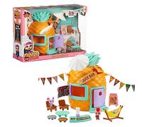 MOUSE IN THE HOUSE, MUN05 Pineapple Juice Bar Set with 3 Exclusive Mouse Figures, Accessories and Stickers That Glow in the Dark Toys for Children aged 3 Years and Above