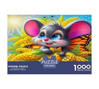 Mouse Jigsaw Puzzles for Adults Kids 1000 Piece Great Gifts Challenge Toy Educational Game Home Decor Mindfulness Therapy 38x26cm/1000pcs