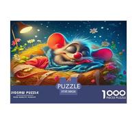 Mouse Jigsaw Puzzles Puzzle for Adults Kids. 1000 Pieces Animal Whimsical Challenge Toy Educational Games Home Decoration for Educational Games Gifts 38x26cm/1000pcs
