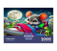 Mouse Jigsaw Puzzles Puzzle for Adults Kids. 1000 Pieces Animal Whimsical Challenge Toy Educational Games Home Decoration for Educational Games Gifts 70x50cm/1000pcs