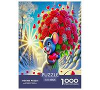 Mouse Jigsaw Puzzles Puzzles for Adults Kids. 1000 Piece Impossible Challenge Toy Educational Games Home Decoration for Educational Games Gifts 38x26cm/1000pcs