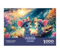 Mouse Jigsaws 1000 Piece Puzzle Colourful Challenging Brainteasing Educational Games for Adults Kids 52x38cm/1000pcs