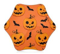 Mouse Kids Umbrella for Girls Long Stick Large Boy Umbrellas for Rain Toddler Spf 50+ Sun Umbrellas Uv Protection Jack Lantern Pumpkins Bats Orange