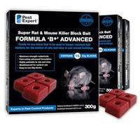 Mouse Killer Pest Expert Formula 'B+' Advanced Poison Bait Blocks 900g (3 x 300g) Strongest Single Feed Brodifacoum
