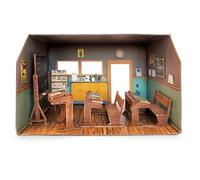 Mouse Mansion Classroom Dollhouse Craft Kit - Build & Paint School Room with Desks Blackboard & ABC Board - Easy DIY Kids Crafting Activity - Create Sam & Julia's World from Books