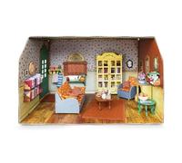 Mouse Mansion Living Room Dollhouse Craft Kit - Build Your Own Miniature Room with 7 Wooden Furniture Pieces - Easy DIY Kids Crafting Activity - Create Sam & Julia's World from Bestselling Books